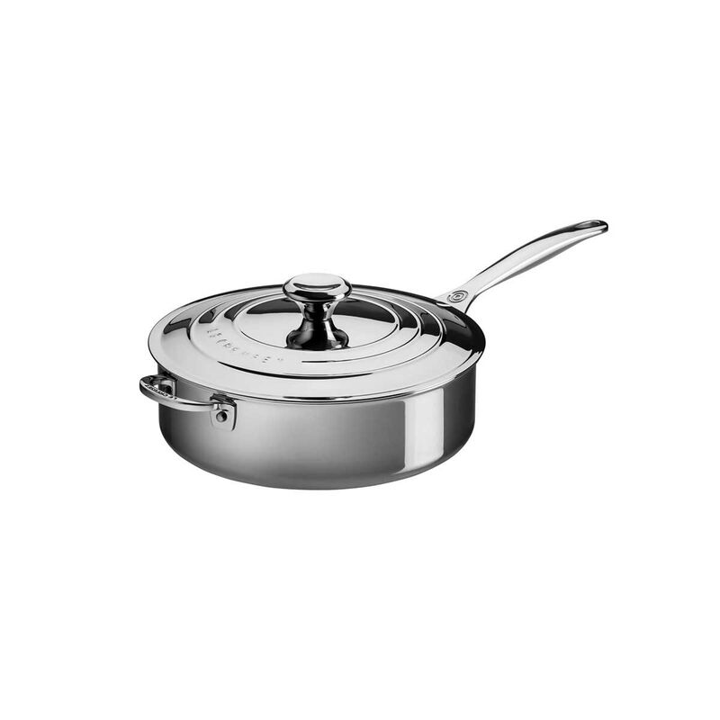 Le Creuset Signature Stainless Steel Saut&eacute; Pan with Lid and Helper Handle image number 0